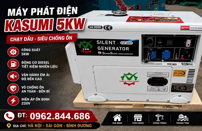 máy phát điện kasumi 5kw