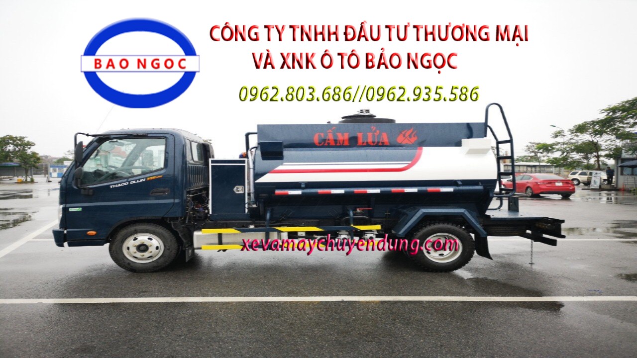 Xe chở xăng dầu 4 khối cấp lẻ thaco 350
