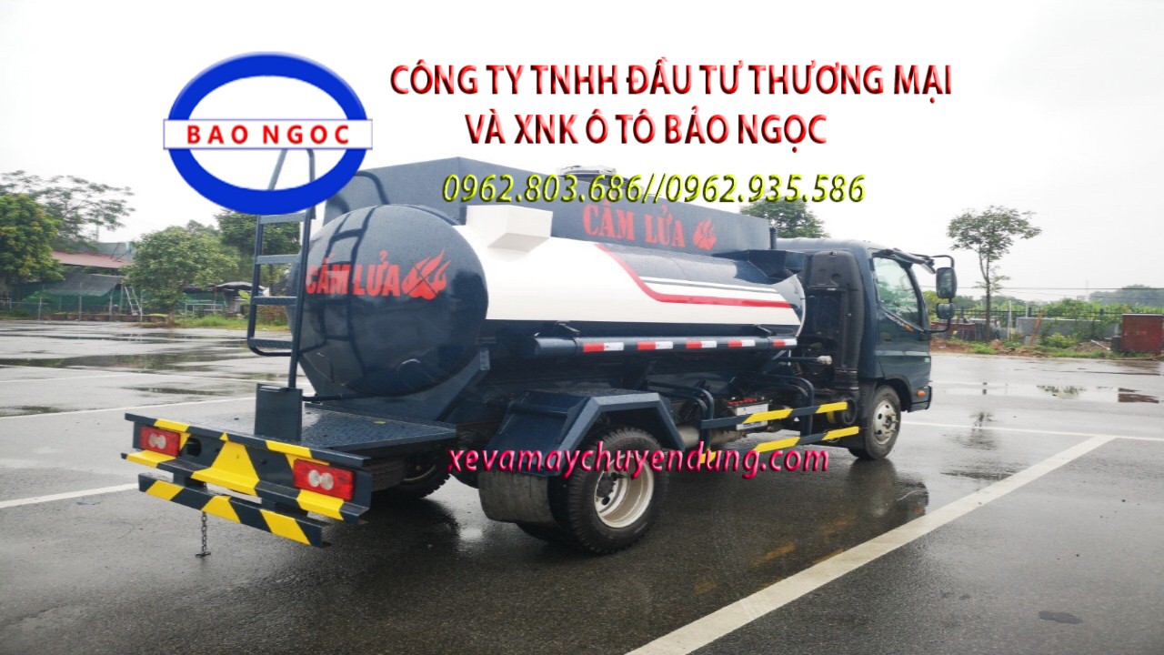 Xe bồn chở xăng dầu có bơm cấp lẻ 4 khối thaco 350