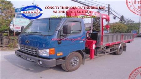 Xe tải hyundai hd99 gắn cẩu Unic 3 tấn 4 đốt URV 344