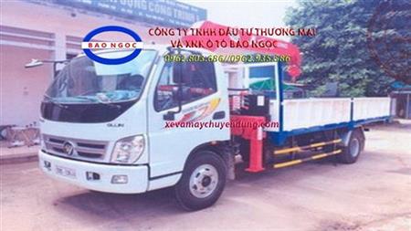 Xe tải thaco ollin 700B gắn cẩu unic 3 tấn 5 đốt URV375