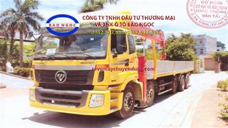 Xe tải 5 chân thaco auman gắn cẩu kanglim 15 tấn KS5206