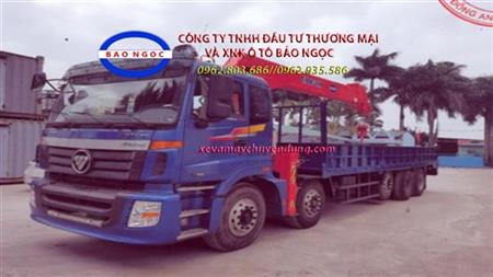 Xe tải 5 chân thaco auman gắn cẩu kanglim 10 tấn KS5206